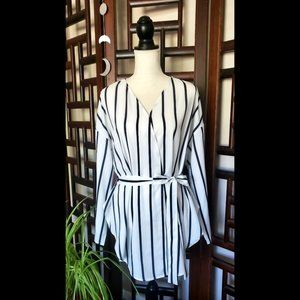 NWOT SHEIN Women's Striped Blouse (Size XL/12)